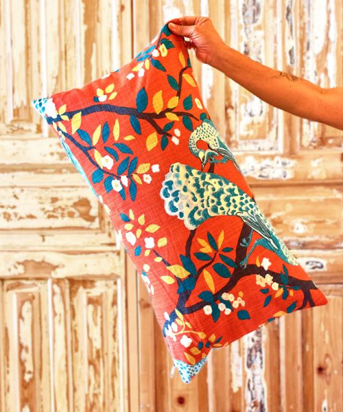 כרית טווסים בגן