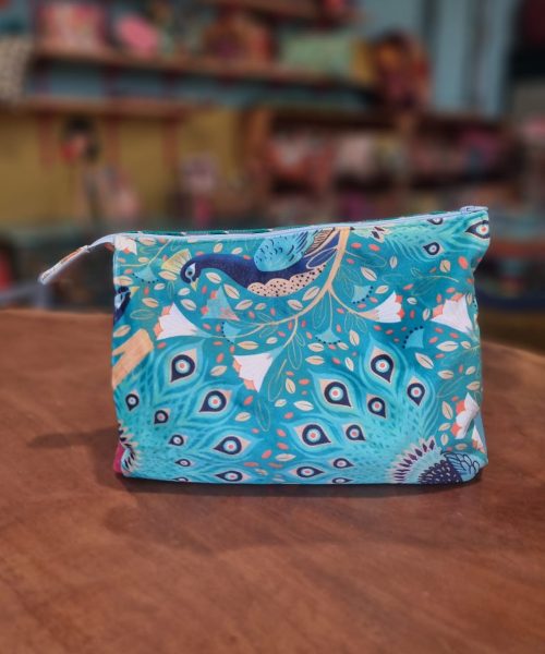 תיק איפור טווסי