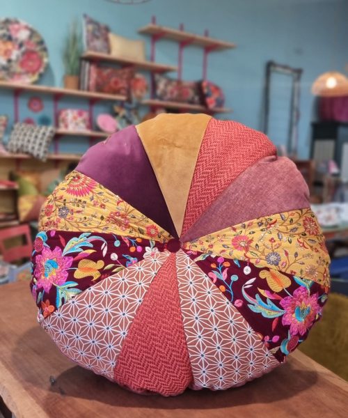 כרית רצפה בוהו כתום